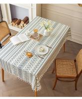 Mantel Bohemio Con Borlas Impermeable Y Resistente Al Aceite Para Hogar Hotel Boda Y Comedor Decoración De Mesa De Polyester/Celulosa - details 6
