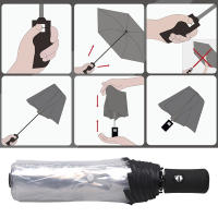 Paraguas Automático Tres Plegable Transparente Y Rainproof Para Adultos Duradero Y Anti-Viento Material De Nylon Moda Al Aire Libre - details 7