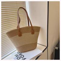 Bolso de paja premium para mujer - Tote de verano estilo boho, diseño exclusivo para playa y looks urbanos（42*28*13cm） - details 14