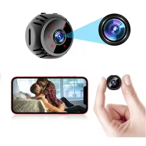 Mini teléfono móvil Cámara de Vigilancia 1080p Cámara de Vigilancia inalámbrica Oculta WiFi Niña Cámara Bebe Monitor - 1