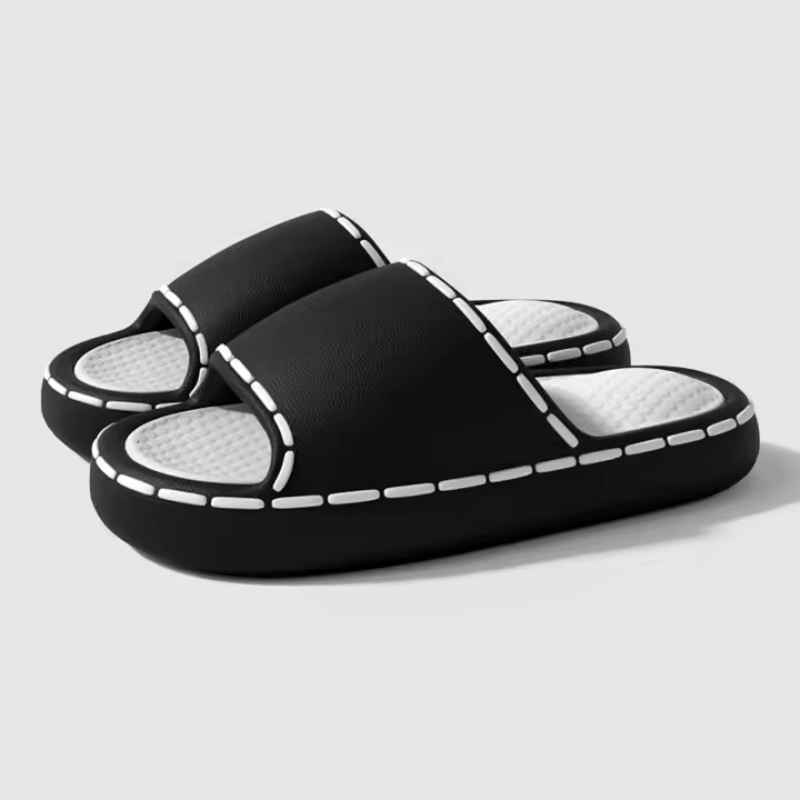 Pantuflas desmontables anti-escalofríos para Mujer en verano, nueva sandalias de Pareja sencillas antiteslizantes de Fondo suave para el baño y el hogar - 1