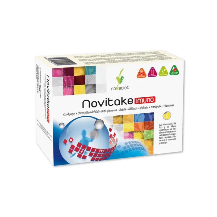 Novadiet NOVITAKE IMUNO 20 viales con Vitamina C, Cordyceps, Champiñón del Sol, Reishi, Shiitake, Maitake, Astrágalo - 1