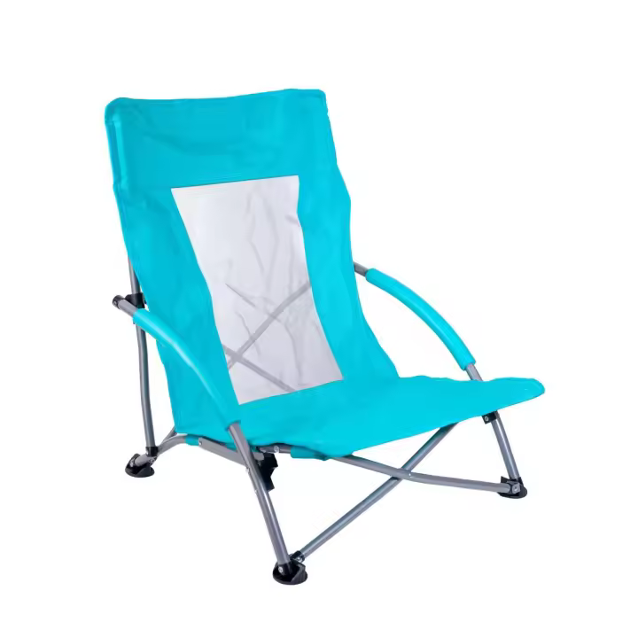 SUN & SURF Silla Compacta de Playa Plegable con Bolsa de Transporte Aquamarina, Ultraligera y Estable, con Rejilla Transpirable, Lista para Usar sin Montaje, Ideal para Viajes, Camper o Camping - 1