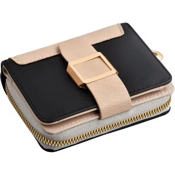 Pequeños Monederos de cuero para Mujer, Monedero Pequeño compacto with bloqueo RFID para Mujer, billetera para Mujer, Monedero Pequeño para Mujer, billetera para tarjetas, Monedero short para Mujer - 1