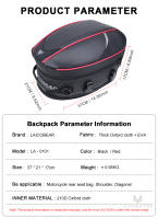 Bolsa De Cola De Motocicleta Negra Impermeable Gran Capacidad Para Viaje Y Equipaje Trasero De Moto Material De Lona Oxford Y EVA - details 3