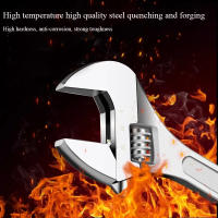 Llave Ajustable De 6 Pulgadas Con Gran Apertura Y Mango Largo Herramienta De Reparación Manual Universal De Acero De Carbono Para Trabajo Mecánico - details 3