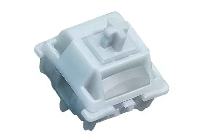 Gateron Smoothie Silver Switch Lineal Plata Para Teclado Mecánico Gaming Pre Lubed Full POM SMD 45g MX Stem - 1