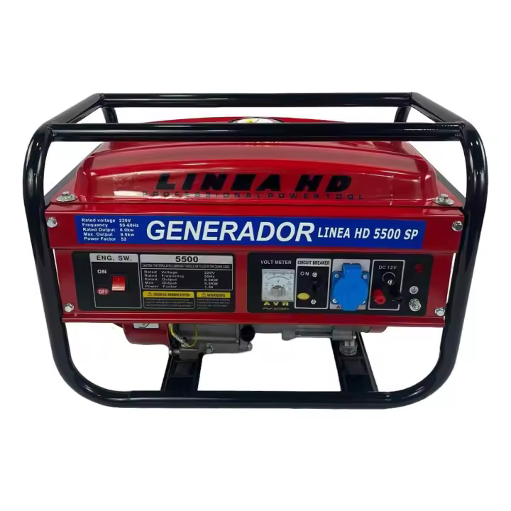 Generador a Gasolina Linea HD 5500SP - Motor 4T , 210 cc , 9.5 CV, 2500W Potencia de punta - Estabilizador de corriente - 1