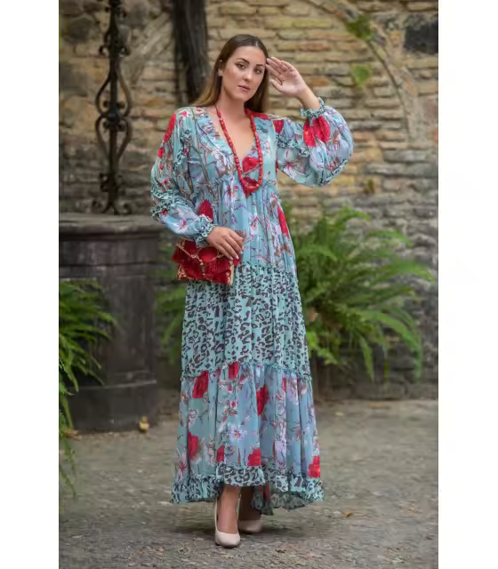 VESTIDO CANASTERA SUNSET AND MOON  PV2285A - 1