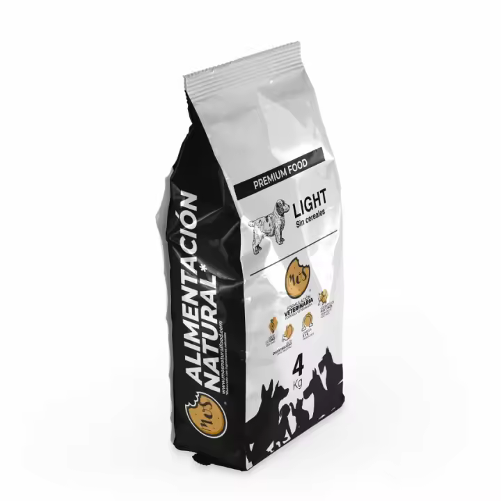 Alimento seco MOS Pet Food Pienso Natural para Perros Light SIN Cereales, Control de Peso, 2kg x 2 Saco - ¡Ideal para perros castrados, obesos y senior! - 1