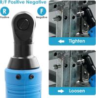 Llave de trinquete eléctrica de 100 Nm, llave eléctrica inalámbrica con 2 baterías, 18 V, herramienta de reparación de llave de trinquete de 3/8 pulgadas, 260 rpm, 8000 mAh, para reparación de - details 0