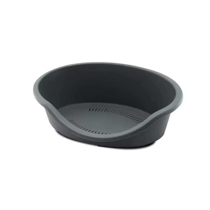 GREATOOL Cesta Plástico Antideslizante para Mascota,  Cuna para Perro y Gato Color Gris - 1