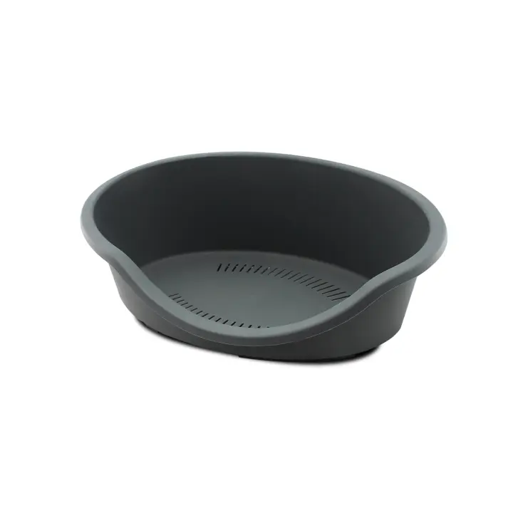 GREATOOL Cesta Plástico Antideslizante para Mascota,  Cuna para Perro y Gato Color Gris - 1
