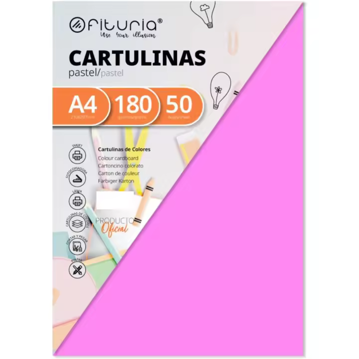 Ofituria Cartulina A4 180gr  para Manualidades, Diseños Creativos y Proyectos de Arte - 1