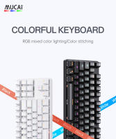 Teclado Mecánico USB MUCAI De 87 Teclas Con Iluminación LED Retroiluminada Para Gaming Switches Rojos Adecuado Para Escritorio - details 0