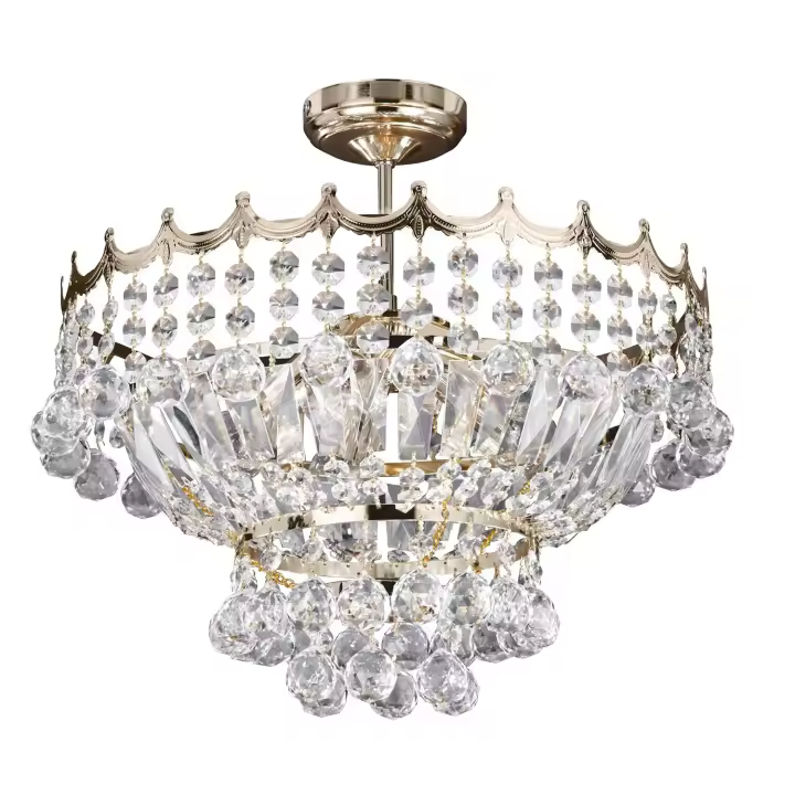 Araña Clásica Versalles Arce oro Cristal 5 Luces E14 - 1