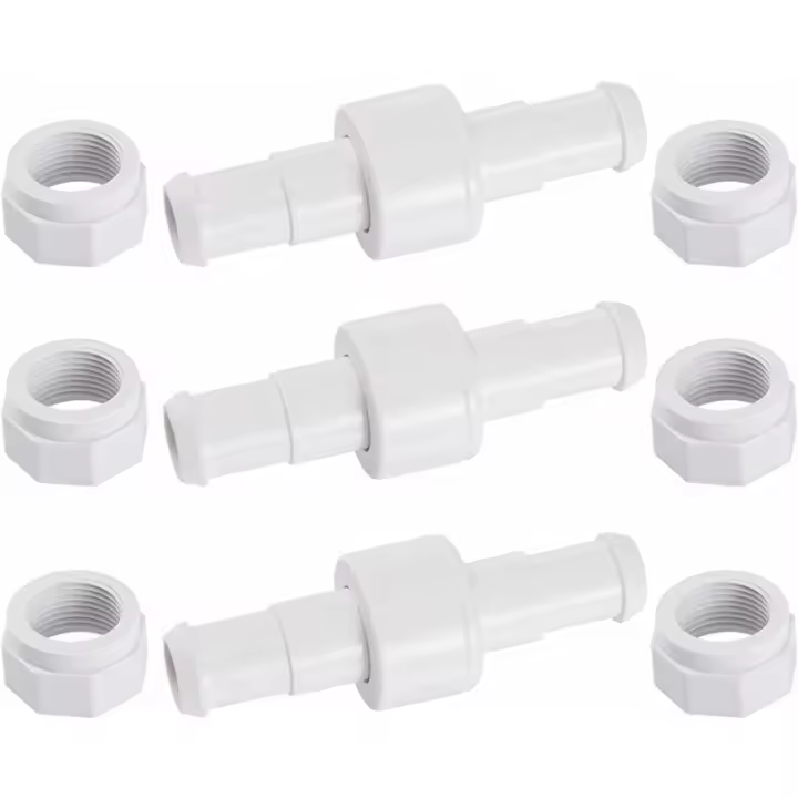 ZVD D20 Juego de 3 conectores giratorios para manguera de jardín con 6 puntas D15 compatibles con Zodiac Polaris 180 280 380 Robot limpiador de piscinas accesorio para robot de piscina - 1