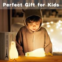 Lámpara Nocturna De Silicona En Forma De Pato LED Recargable Por USB Para Decoración De Habitación De Niños Con Interruptor Táctil Regalo De Cumpleaños - details 8