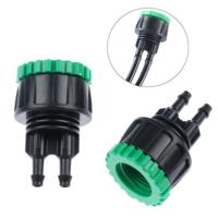 Conector Y Para Manguera 1/4" a 1/2" 3/4" Femenino Adaptador De Riego Para Jardín Plástico Resistente a Químicos - details 1