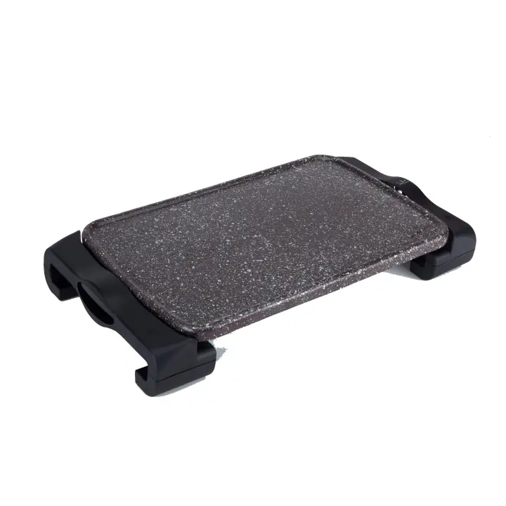Jata Plancha de Asar Eléctrica de Terracota Superficie 46 x 28 cm 1600W No se raya Para Cocinar Carnes y Pescados Fabricada Artesanalmente en España - GR669 - 1