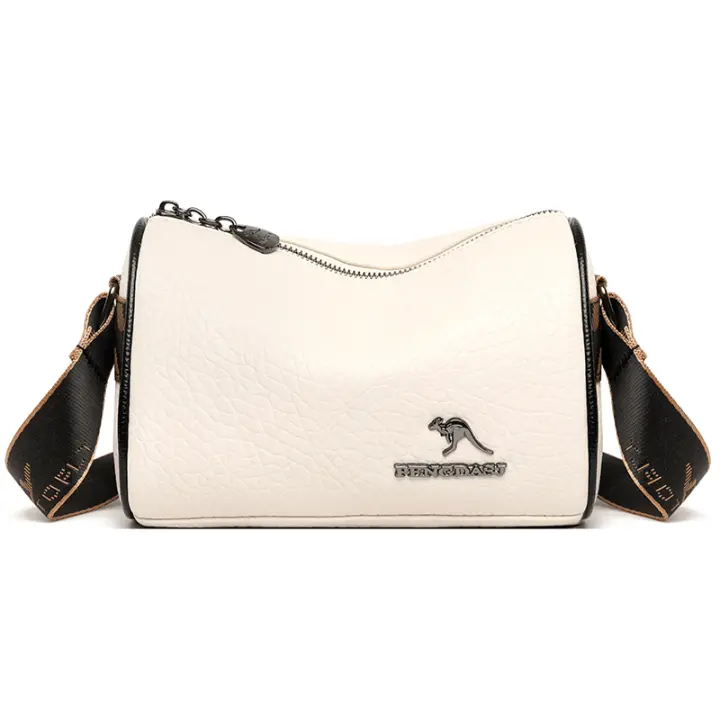 Bolso de hombro de cuero suave con patrón de piedra para mujer, bandolera de lujo de alta calidad, 2023 - 1