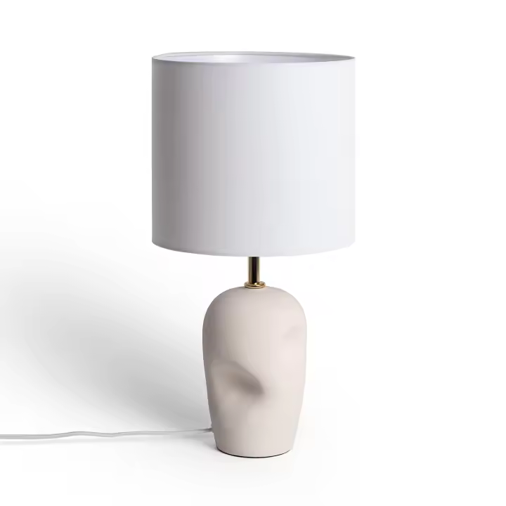 Ledkia Lámpara de Mesa Cerámica Barta Blanco - 1