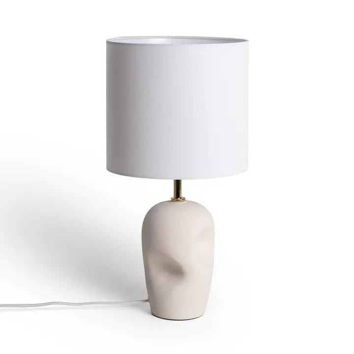 Ledkia Lámpara de Mesa Cerámica Barta Blanco - 1