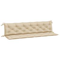 vidaXL Cojines de banco de jardín 2 uds tela Oxford 200x50x7 cm Color Antracita,  Gris,  Crema y mas Cojín Decorativo de Asiento Cojines de muebles de salon - details 0