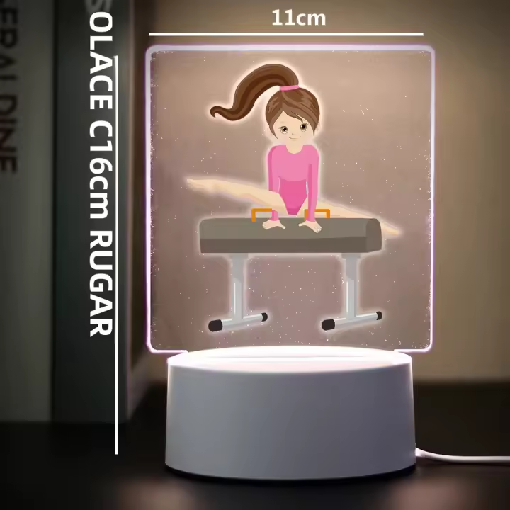 Lámpara De Ilusión 3D Para Habitación De Niñas Deportivas Decoración De Dormitorio Regalo De Cumpleaños Luz Nocturna Infantil - 1