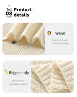 Mullas De Bebé Recién Nacido 90*70cm Tejidas Ultra Suaves De Algodón Para Niños Y Niñas Edad 0-24 Meses Manta De Abrazo Para Niños Y Niñas - details 7