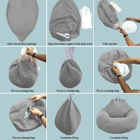 Cubierta De Sofá Colchón Inflable Para Adultos Sin Relleno Para Silla De Mantequilla De Avellana Para Sala De Estar Y Dormitorio Estilo Tatami - details 7