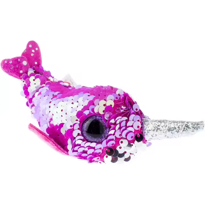TY -  Mini peluche Nelly - presenta un tejido de lentejuelas reversible que cambia de color  -  Mini peluche  rosa  que puedes cambiarlo de brillo a glamour en la palma de tus manos - Mayores de 3 años - 1