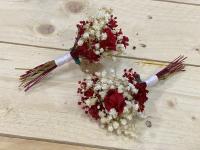 Ramo de flores preservadas con mini rosa y paniculata - Ideal prendido para novios y padrinos - details 7