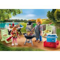 PLAYMOBIL family fun, barbacoa en casa (71427) padre con delantal, niña, con todos los accesorios para un dia de picnic al aire libre - details 2