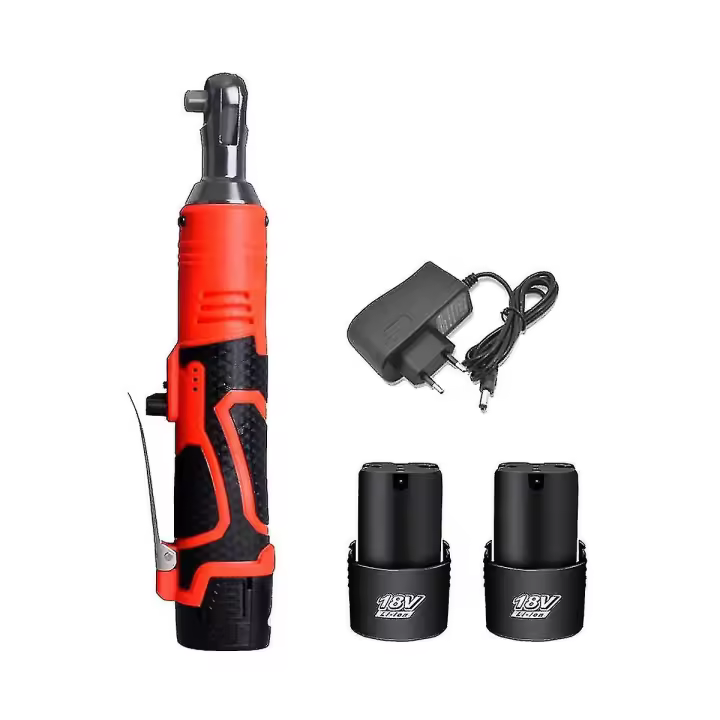 18v Cordless Electric Wrench Ratchet Wrench Set Angle Drill Screwdriver Repair Tool Eu Plug - 1