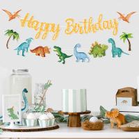 Guirnalda De Feliz Cumpleaños Con Dinosaurios Decoración De Fiesta Infantil Con Globos Roar Dino Y Animales Del Árbol De Safari Tamaño 1er Cumpleaños - details 20