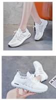 Nuevos zapatos de verano para mujer, zapatos casuales de moda, zapatos deportivos tejidos voladores para mujer, zapatos blancos para mujer, zapatos ligeros para estudiantes - details 0