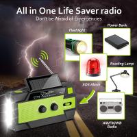 Radio linterna de emergencia, Radio solar con manivela AM/FM/NOAA Mejorada (2025) con Batería recargable de 4000 mAh, lámpara de Lectura con sensor, linterno de 3 Modos y Cargador de teléfono para huracanes y tornados. - details 1