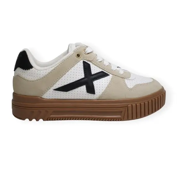 SNEAKER MUNICH MINA 005 BLANCO CON PLATAFORMA - 1