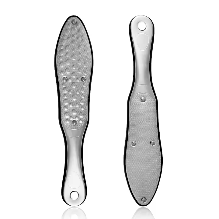 Lima de Pedicura de Acero Inoxidable Para Pies Eliminador Profesional de Callos de Cutículas de Doble Cara Gruesa/Fina, Raspa de Pedicura de Doble Cara para Talón Agrietado y Piel de Pie Muerto, Tanto En Húmedo Como en Seco (1 PIEZA) - 1