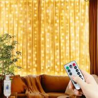 Luces De Enredadera LED Con Control Remoto USB 8 Modos Decoración De Navidad Y Bodas Para Dormitorio Y Hogar Luces De Hada - details 3