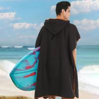 Poncho Toalla Rápida De Secado Microfibra Para Playa Robe De Cambio Para Adultos Toalla De Natación Con Capucha - details 2