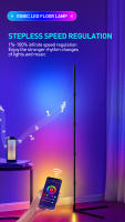Lámpara De Piso Inteligente Tuya RGB 180cm Blanca Control Remoto APP Luz De Ambiente Moderna Para Festivales Y Decoración LED - details 19