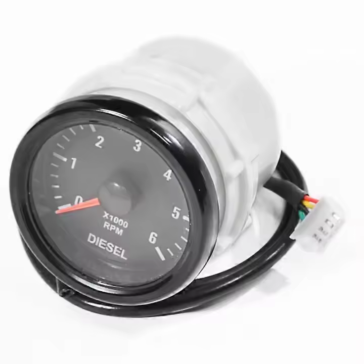52mm 0-6000 RPM (On Dash) White Electrical Tachometer Gauge For Diesel Motor Engine Electrical Tachometer Gauge Car Accessories - 1