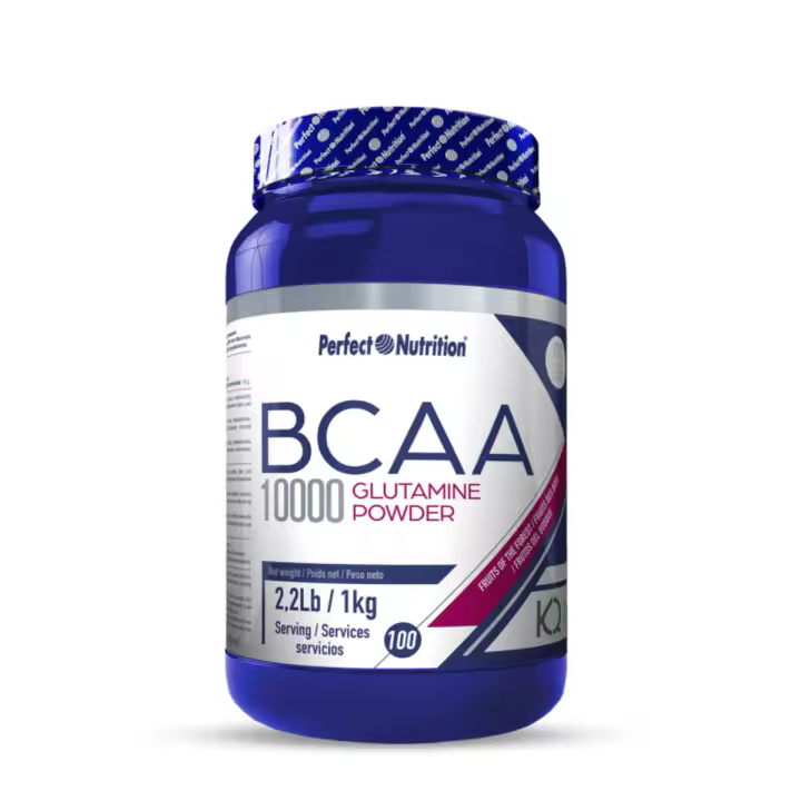 Perfect nutrition BCAA 10000 Glutamine Powder - 1 Kg (BCAA + G Powder) Aminoácidos de Cadena Ramificada - 1