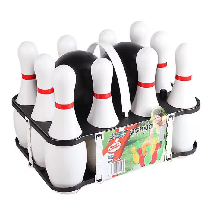 1 Set Bowling Set For Kids & Adults 2 Ball With 10 Pins For Family Kids And Adults Backyard Skittle - 1