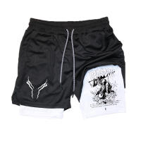 Shorts De Gimnasio Anime Berserk Guts Y Toji Impresión Para Hombre 2 En 1 Deporte Shorts De Running Performance Pants - details 20