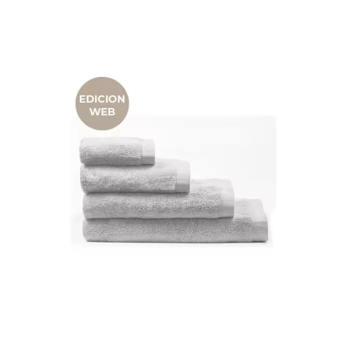 Manterol - Toalla asuan 100% algodón 600 gr/m² gris claro.  Tamaño de tocador, lavabo, ducha y baño. Secado rápido, suave y esponjosa. Tejido de alta calidad y durabilidad. - 1