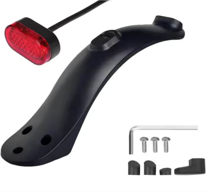 Guardabarros Trasero Para Scooter Xiaomi M365/pro 1S Pro2 Pieza De Repuesto Con Ala Trasera Y Luz De Cola Accesorio Para Patinete - 1