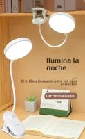 Lámpara De Mesa Portátil LED Con Clip Iluminación Nocturna Para Lectura Luz Táctil De 3 Modos De Brillo Protección Ocular Recargable USB Material ABS - details 4